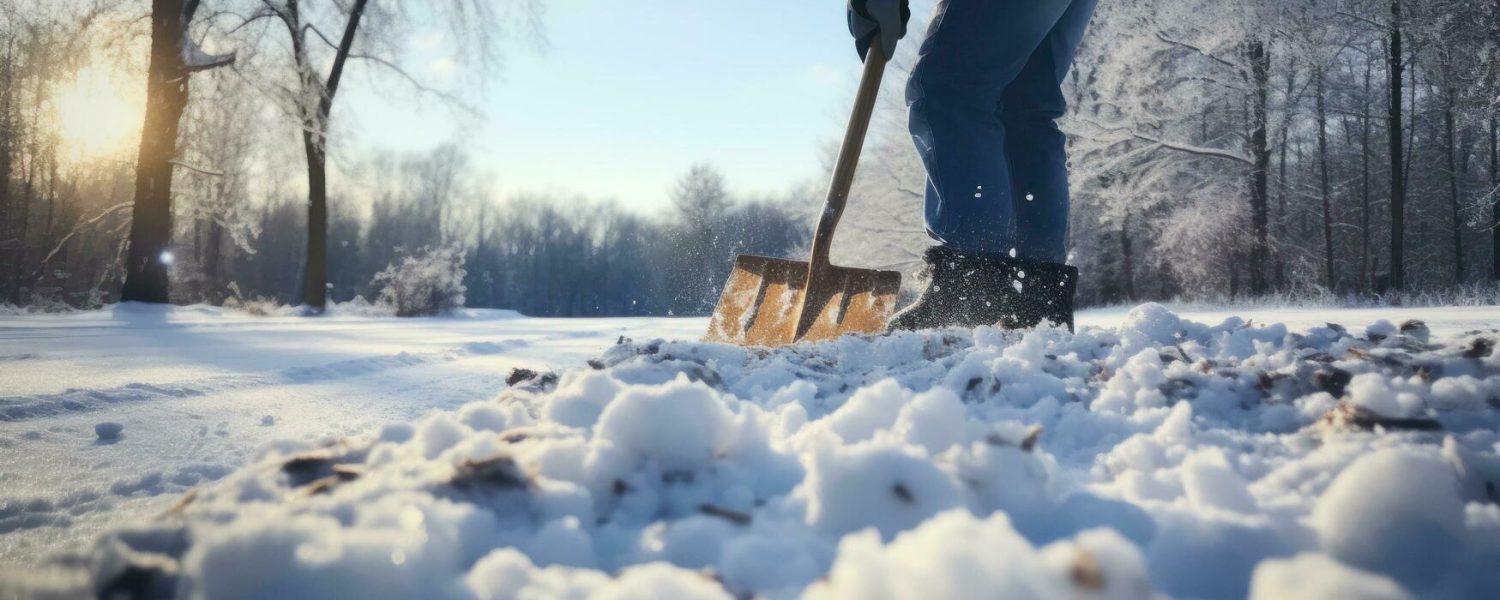 a-person-using-a-snow-shovel-to-clear-snow-free-photo