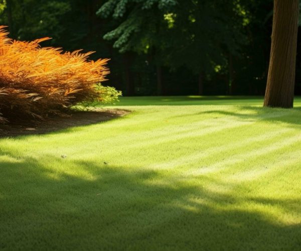 ai-generated-a-scene-of-natural-grass-with-sunlight-on-it-free-photo